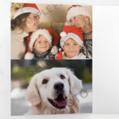 Red Buffalo Plaid | Kerstbrief Drieluik Wenskaart (Binnenzijde eerst)