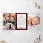 Red Buffalo Plaid | Kerstbrief Drieluik Wenskaart (Binnen)