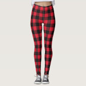 Red Buffalo Plaid  Leggings (Voorkant)
