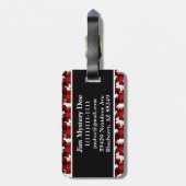 Red Buffalo Plaid Lumberjack Bagagelabel (Achterkant verticaal)