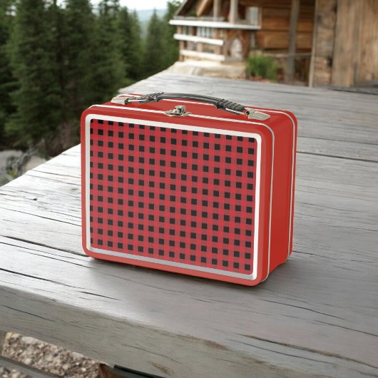 Red Buffalo Plaid Lunch Box voor Holiday Vibes