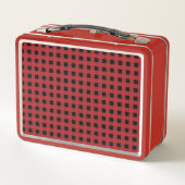 Red Buffalo Plaid Lunch Box voor Holiday Vibes (Achterkant)