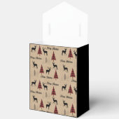 Red Buffalo Plaid & Merry Christmas Woodlands Bedankdoosjes (Open)