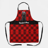 Red Buffalo Plaid Newfoundland Kerstman Schort (Voorkant)