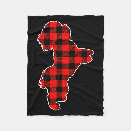 Red Buffalo Plaid Pajama Westie Christmas Dog Love Fleece Deken (Voorkant)