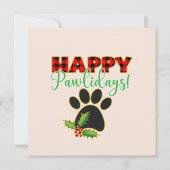 Red Buffalo Plaid Paw Print Kerst (Voorkant)
