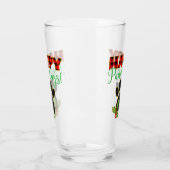 Red Buffalo Plaid Paw Print Kerst Glas (Links)