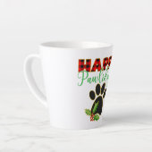 Red Buffalo Plaid Paw Print Kerst Latte Mok (Linkerhoek)