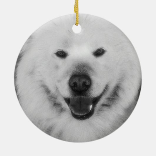 Red Buffalo Plaid Paw Print White Heart Keramisch Ornament (Achterkant)