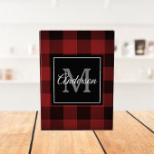 Red Buffalo Plaid | Persoonlijk Initiaal | Cadeauf Fotoblokken