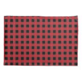Red Buffalo Plaid Pillow Hoesje voor Vakantie Deco Kussensloop (Achterkant)