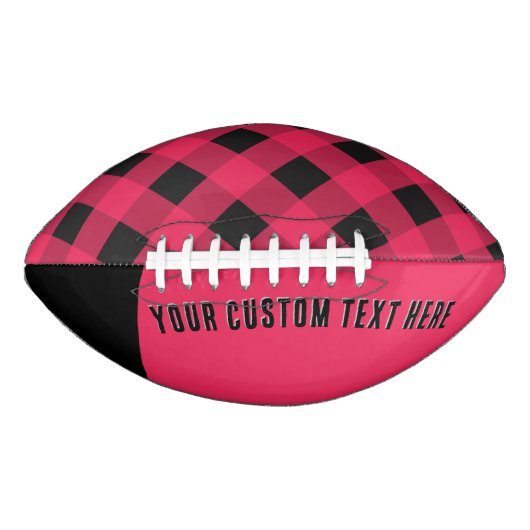 Red Buffalo Plaid Rustic Check Pattern American Football (Voorkant)