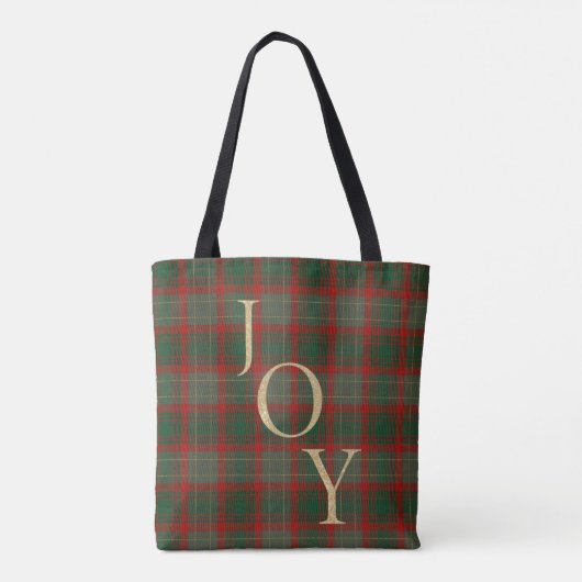 Red Buffalo Plaid Rustic Joy  Tote Bag (Achterkant)