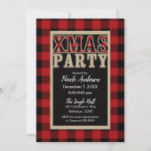 Red Buffalo Plaid Rustiek Kerstfeest Kaart (Voorkant)