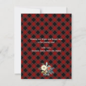 Red Buffalo plaid rustige fotocollage Holiday Feestdagenkaart (Achterkant)