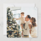 Red Buffalo Plaid Sneeuw Traditionele Foto Feestdagenkaart (Achterkant)