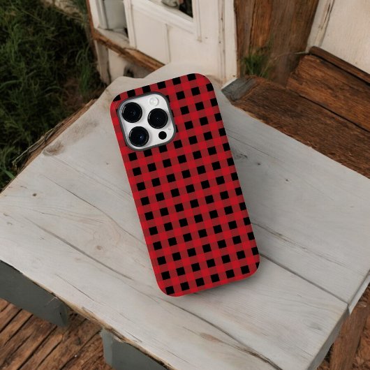 Red Buffalo Plaid Telefoonhoes voor Vakantie & Gif Case-Mate iPhone Case