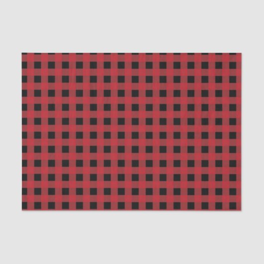 Red Buffalo Plaid Tissue Paper Tissuepapier (Voorkant)