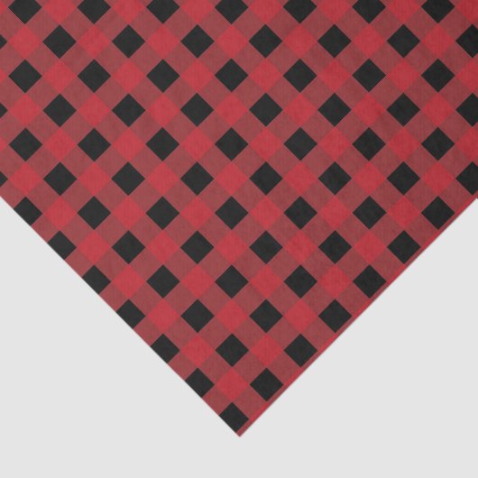 Red Buffalo Plaid Tissue Paper Tissuepapier (Detail)
