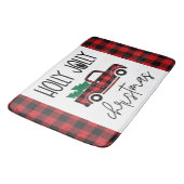 Red Buffalo Plaid Truck Christmas Badmat (Gekanteld)