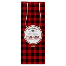 Red Buffalo Plaid Wood Vakantiefeest