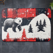 Red Buffalo Plaids Polar Beer Badmat