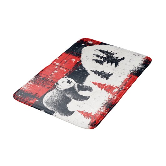 Red Buffalo Plaids Polar Beer Badmat (Gekanteld)