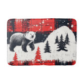 Red Buffalo Plaids Polar Beer Badmat (Voorkant)
