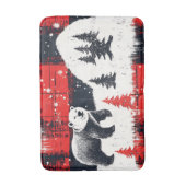Red Buffalo Plaids Polar Beer Badmat (Voorkant Verticaal)