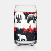 Red Buffalo Plaids Polar Beer Blikvorm Glas (Rechts)
