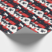 Red Buffalo Plaids Polar Beer Cadeaupapier (Hoek)