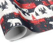 Red Buffalo Plaids Polar Beer Cadeaupapier (Rol Hoek)