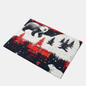 Red Buffalo Plaids Polar Beer Deurmat (Schuin)