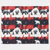 Red Buffalo Plaids Polar Beer Fleece Deken (Voorkant (Horizontaal))