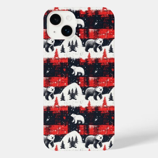 Red Buffalo Plaids Polar Beer iPhone Hoesje (Achterkant)