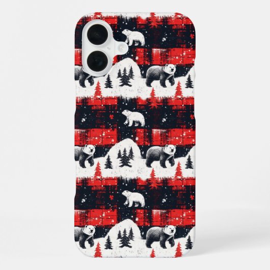 Red Buffalo Plaids Polar Beer iPhone Hoesje (Achterkant)