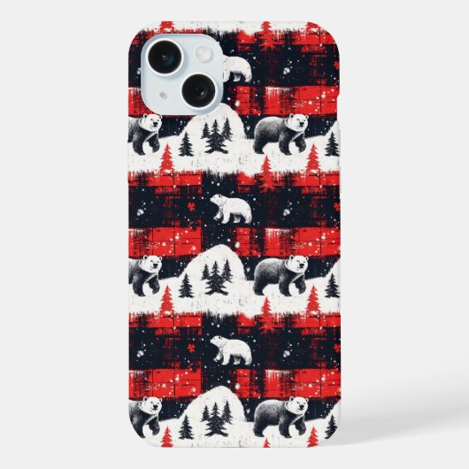 Red Buffalo Plaids Polar Beer iPhone Hoesje (Achterkant)