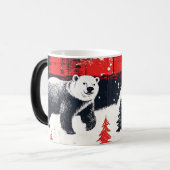 Red Buffalo Plaids Polar Beer Magische Mok (Voorkant links)