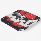 Red Buffalo Plaids Polar Beer Papieren Bordje (Gebogen)