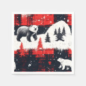 Red Buffalo Plaids Polar Beer Servet (Voorkant)