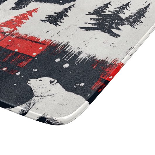 Red Buffalo Plaids Polar Beer Snijplank (Hoek)