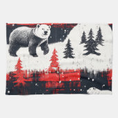 Red Buffalo Plaids Polar Beer Theedoek (Horizontaal)