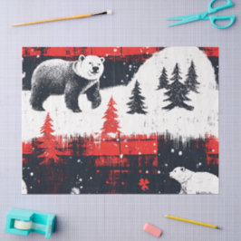 Red Buffalo Plaids Polar Beer Tissuepapier
