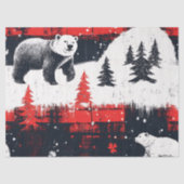 Red Buffalo Plaids Polar Beer Tissuepapier (Voorkant)