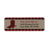 Red Buffalo Play Border Cowboy Boot Etiket (Voorkant)