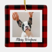 Red Buffalo Play Dog Foto | Dog Quote Keramisch Ornament (Voorkant)