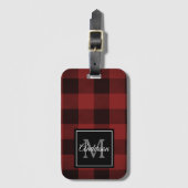 Red Buffalo Play | Persoonlijk Initiaal | Cadeau Bagagelabel (Voorkant (verticaal))