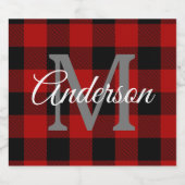 Red Buffalo Play | Persoonlijk Initiaal | Cadeau Bier Etiket (Enkel label)