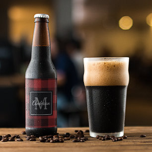 Red Buffalo Play   Persoonlijk Initiaal   Cadeau Bier Etiket