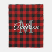 Red Buffalo Play | Persoonlijk Initiaal | Cadeau Fleece Deken (Voorkant)